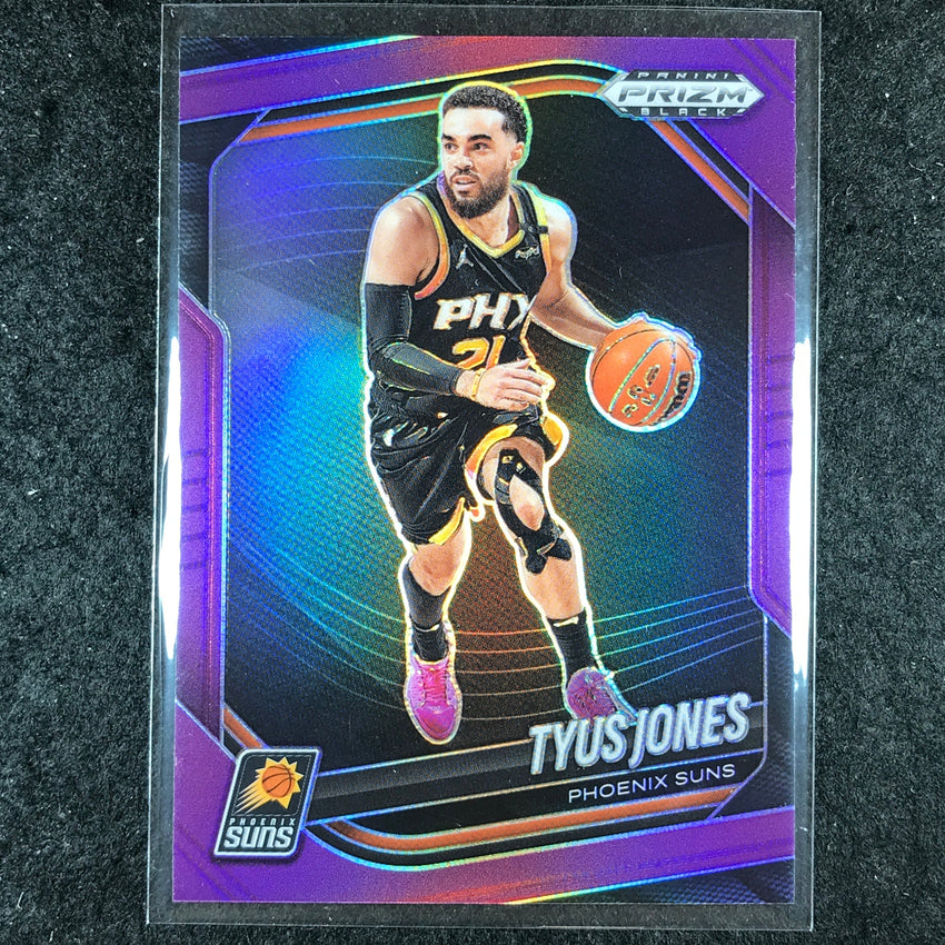 2024-25 Prizm Black TYUS JONES Base Purple 85/99 #150