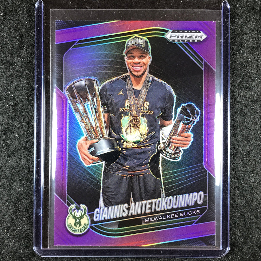 2024-25 Prizm Black GIANNIS ANTETOKOUNMPO Base Purple 40/99 #159