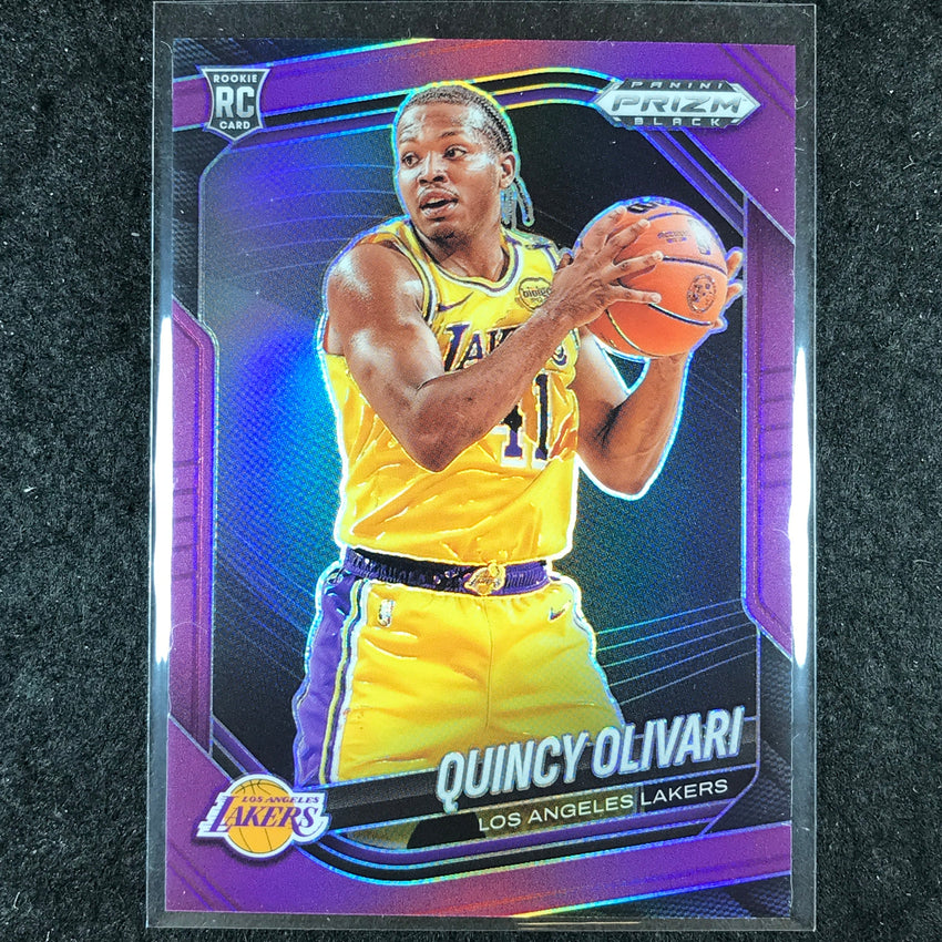 2024-25 Prizm Black QUINCY OLIVARI Rookie Base Purple 56/99 #213