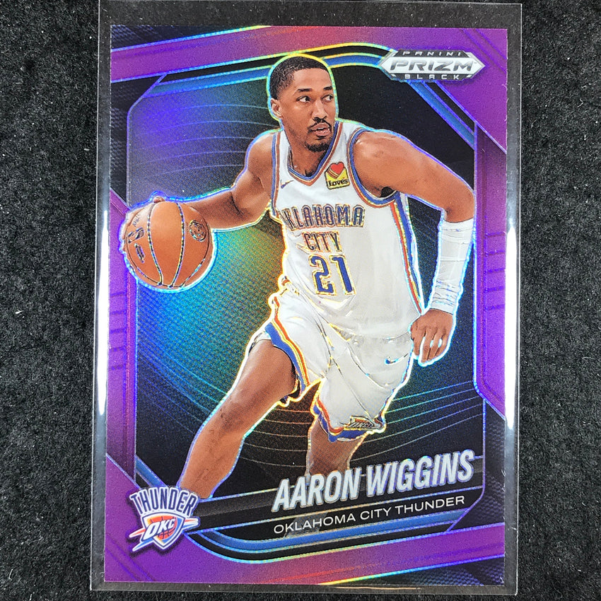 2024-25 Prizm Black AARON WIGGINS Base Purple 81/99 #230