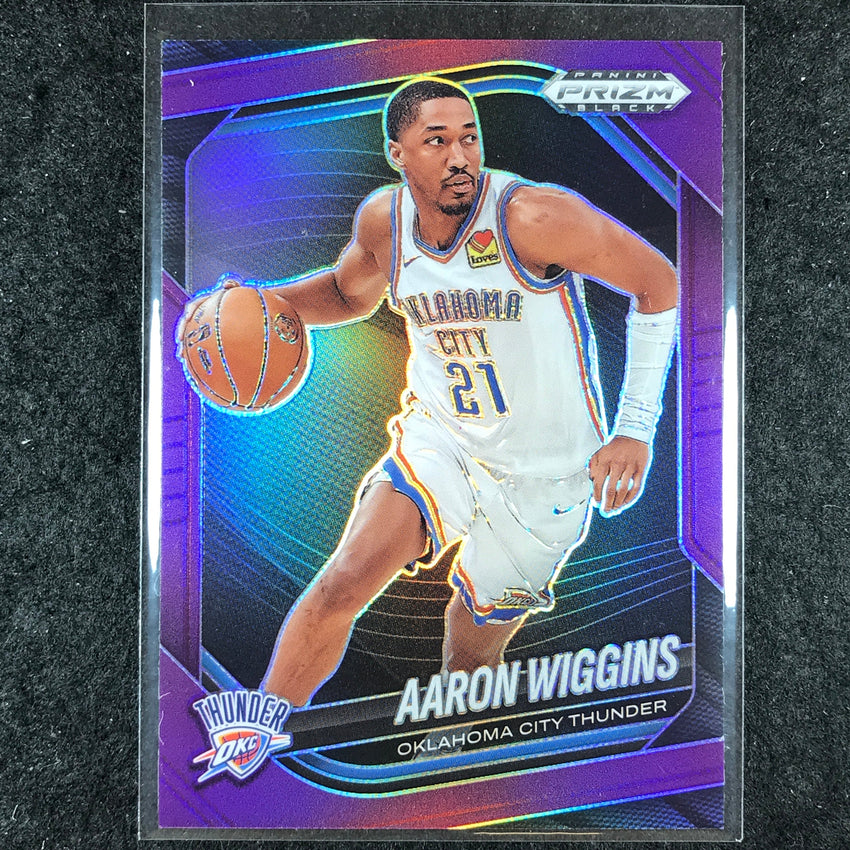 2024-25 Prizm Black AARON WIGGINS Base Purple 37/99 #230
