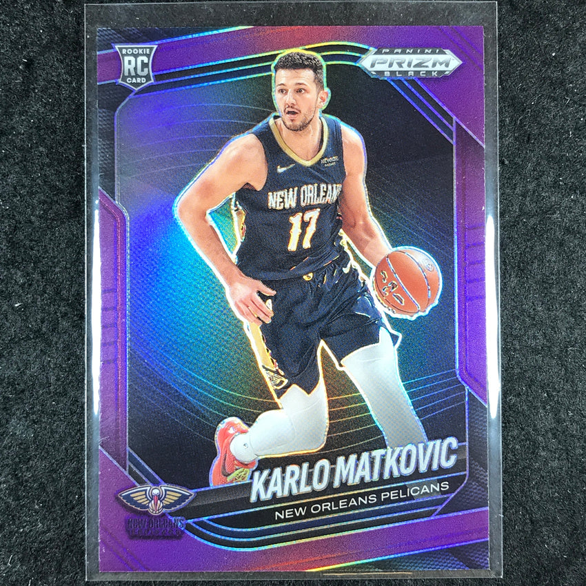 2024-25 Prizm Black KARLO MATKOVIC Rookie Base Purple 16/99 #248
