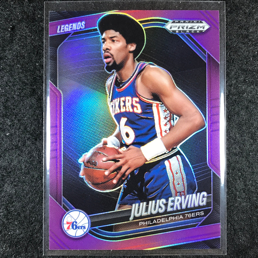 2024-25 Prizm Black JULIUS ERVING Base Purple 25/99 #263