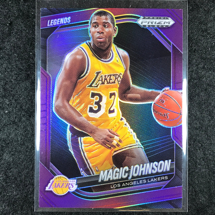 2024-25 Prizm Black MAGIC JOHNSON Base Purple 62/99 #268