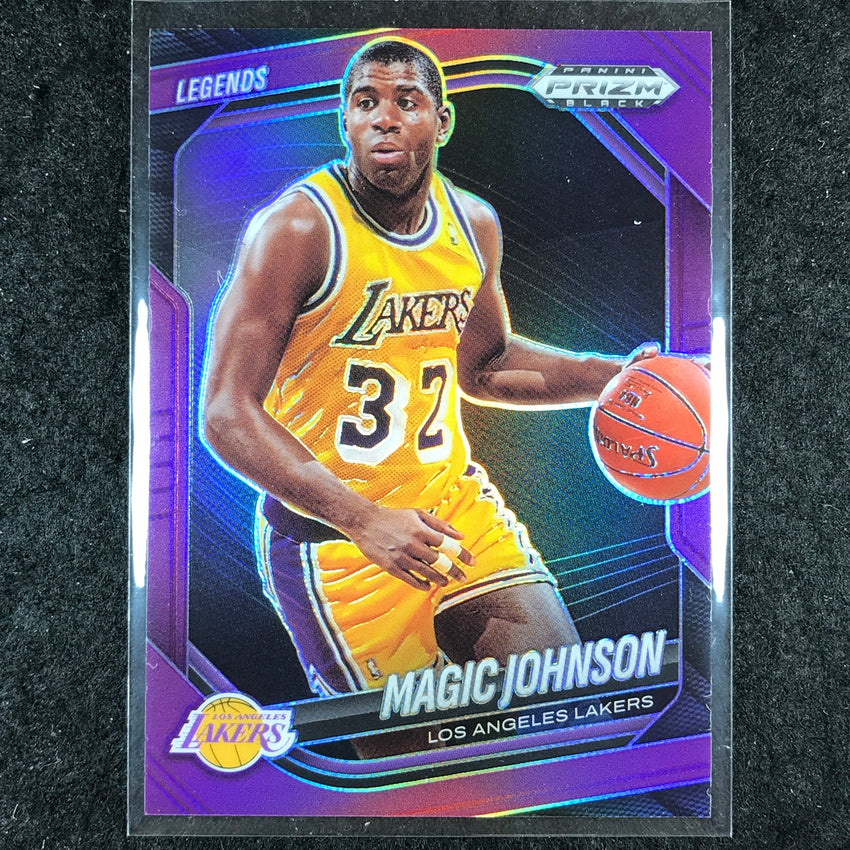 2024-25 Prizm Black MAGIC JOHNSON Base Purple 80/99 #268