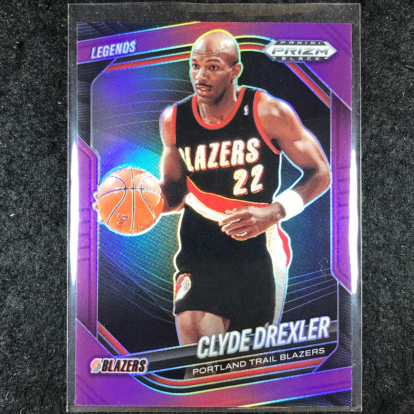 2024-25 Prizm Black CLYDE DREXLER Base Purple 38/99 #288