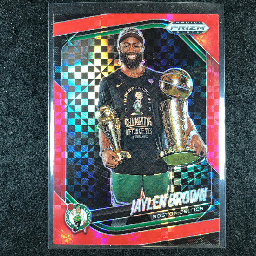 2024-25 Prizm Black JAYLEN BROWN Base Red Power 8/75 #170