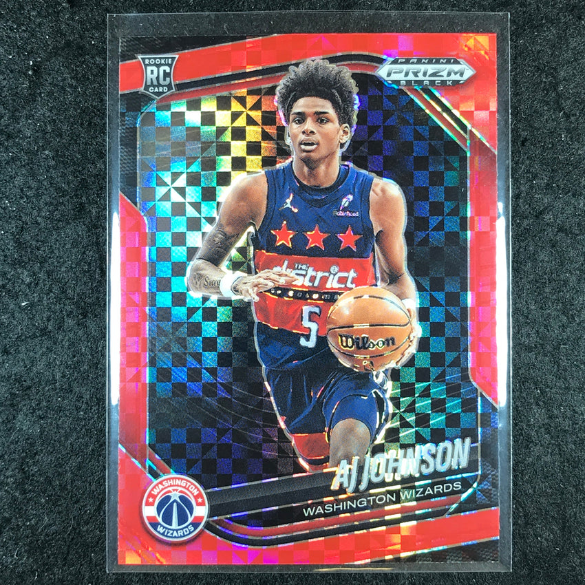 2024-25 Prizm Black AJ JOHNSON Rookie Base Red Power 68/75 #209