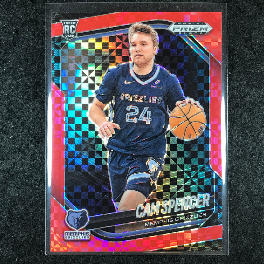 2024-25 Prizm Black CAM SPENCER Rookie Base Red Power 51/75 #218