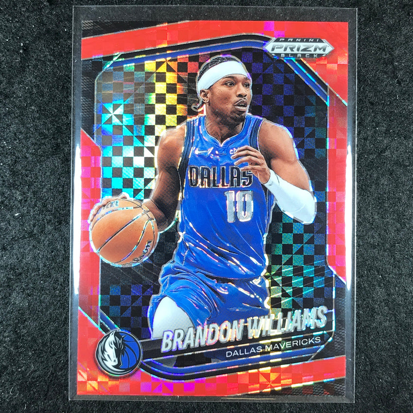 2024-25 Prizm Black BRANDON WILLIAMS Base Red Power 1/75 #219
