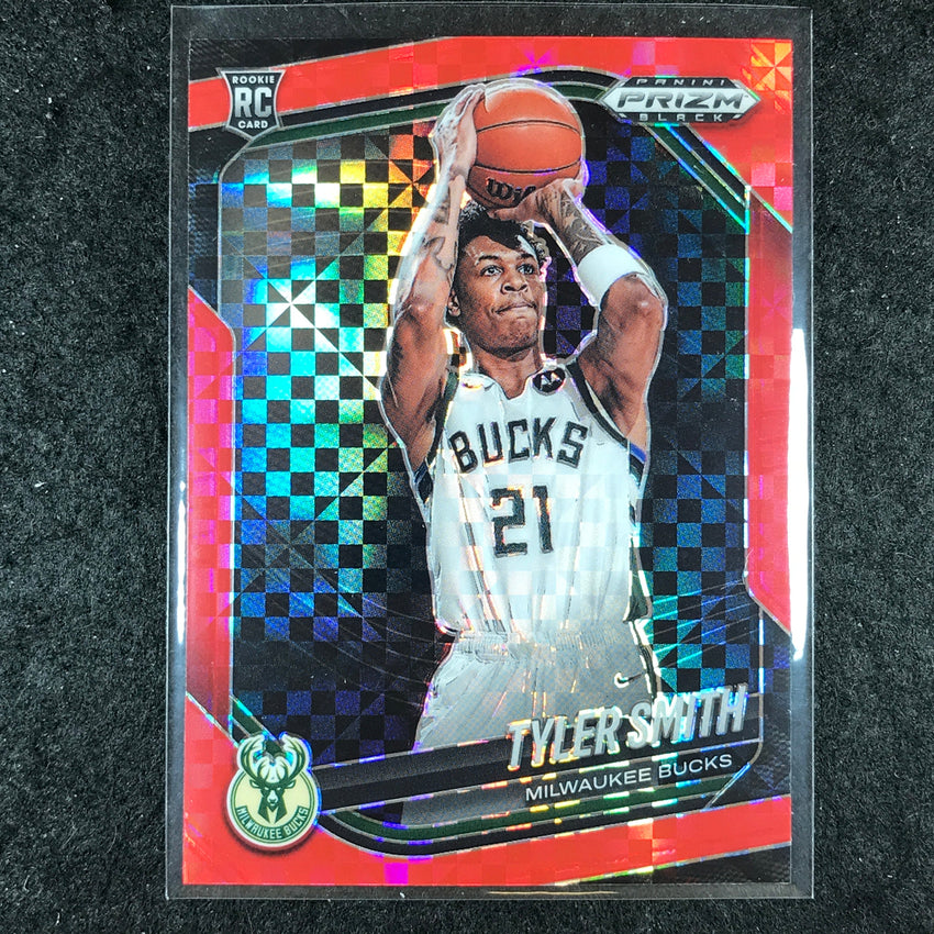 2024-25 Prizm Black TYLER SMITH Rookie Base Red Power 27/75 #243