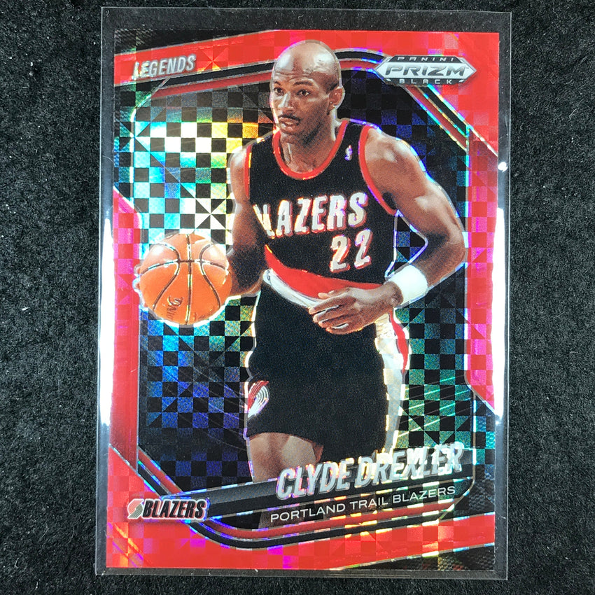 2024-25 Prizm Black CLYDE DREXLER Base Red Power 19/75 #288