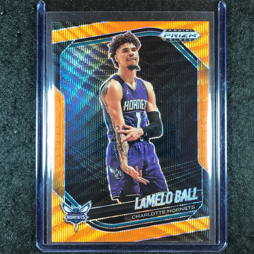 2024-25 Prizm Black LAMELO BALL Base Orange Wave 13/60 #26