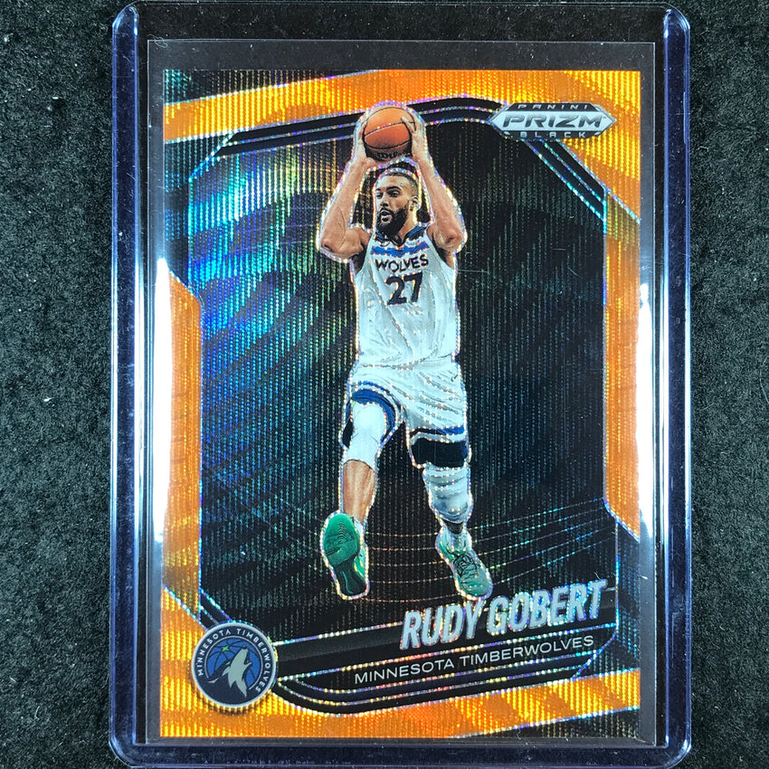 2024-25 Prizm Black RUDY GOBERT Base Orange Wave 12/60 #30