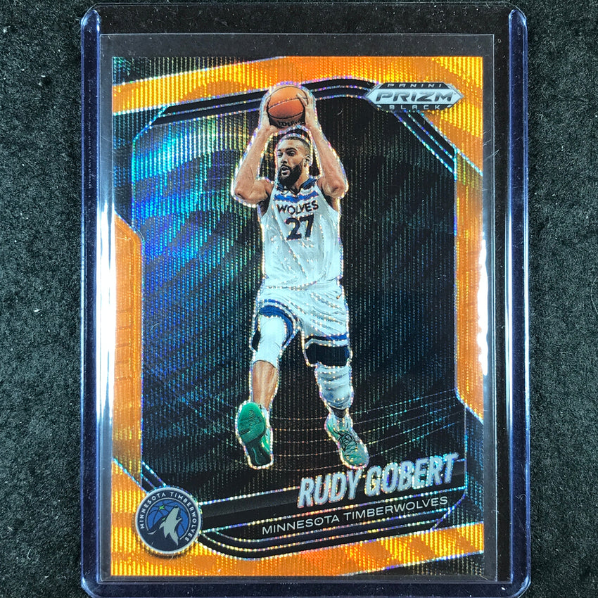 2024-25 Prizm Black RUDY GOBERT Base Orange Wave 29/60 #30