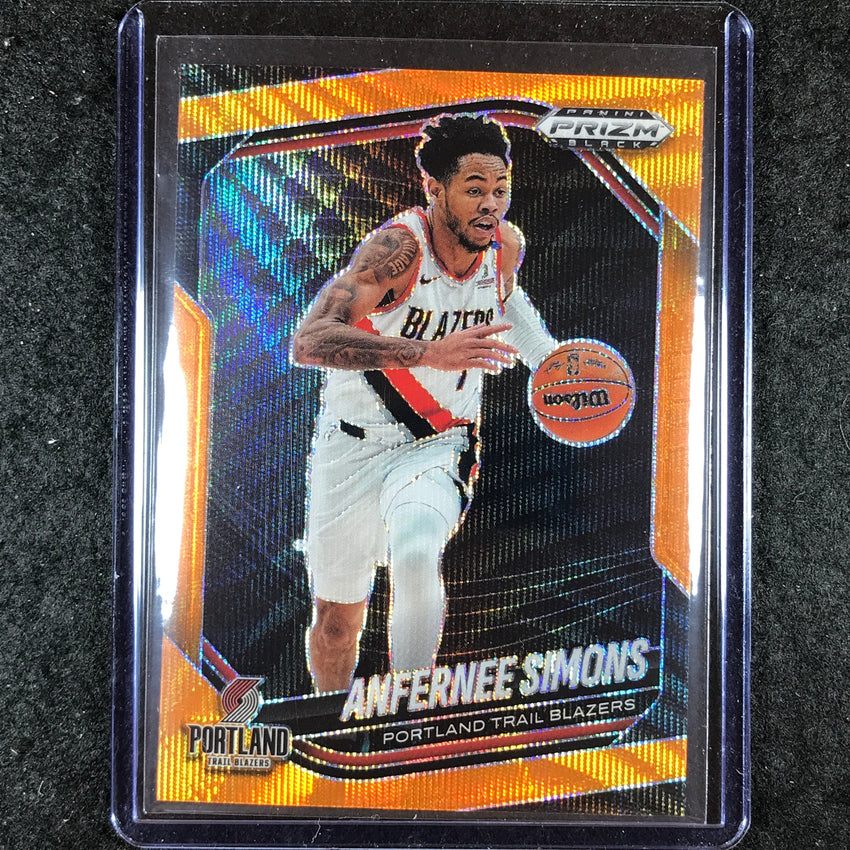 2024-25 Prizm Black ANFERNEE SIMONS Base Orange Wave 8/60 #60