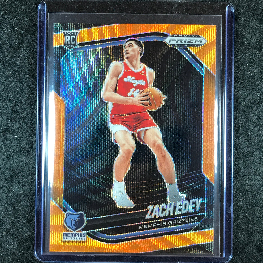 2024-25 Prizm Black ZACH EDEY Rookie Base Orange Wave 44/60 #64
