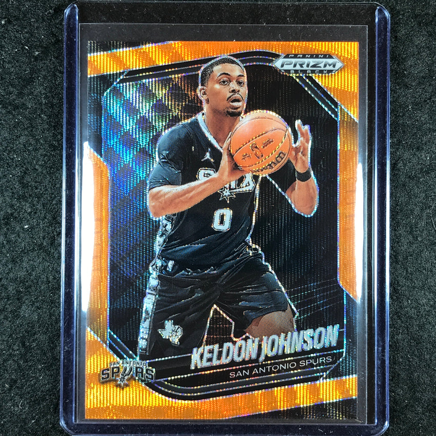 2024-25 Prizm Black KELDON JOHNSON Base Orange Wave 6/60 #83