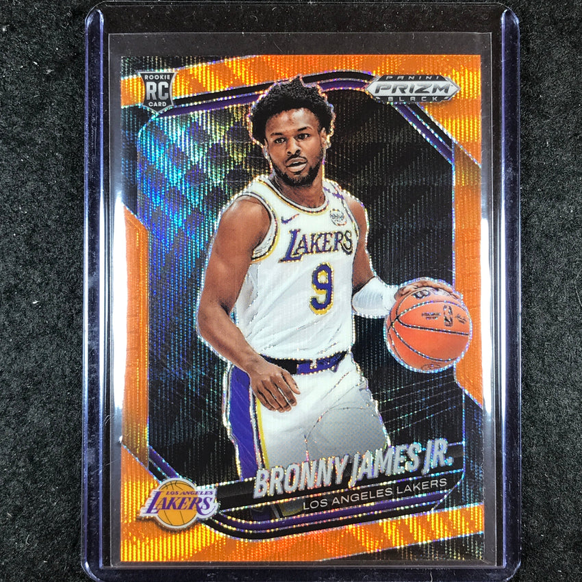 2024-25 Prizm Black BRONNY JAMES JR. Rookie Base Orange Wave 53/60 #94