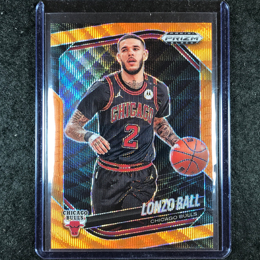 2024-25 Prizm Black LONZO BALL Base Orange Wave 47/60 #102