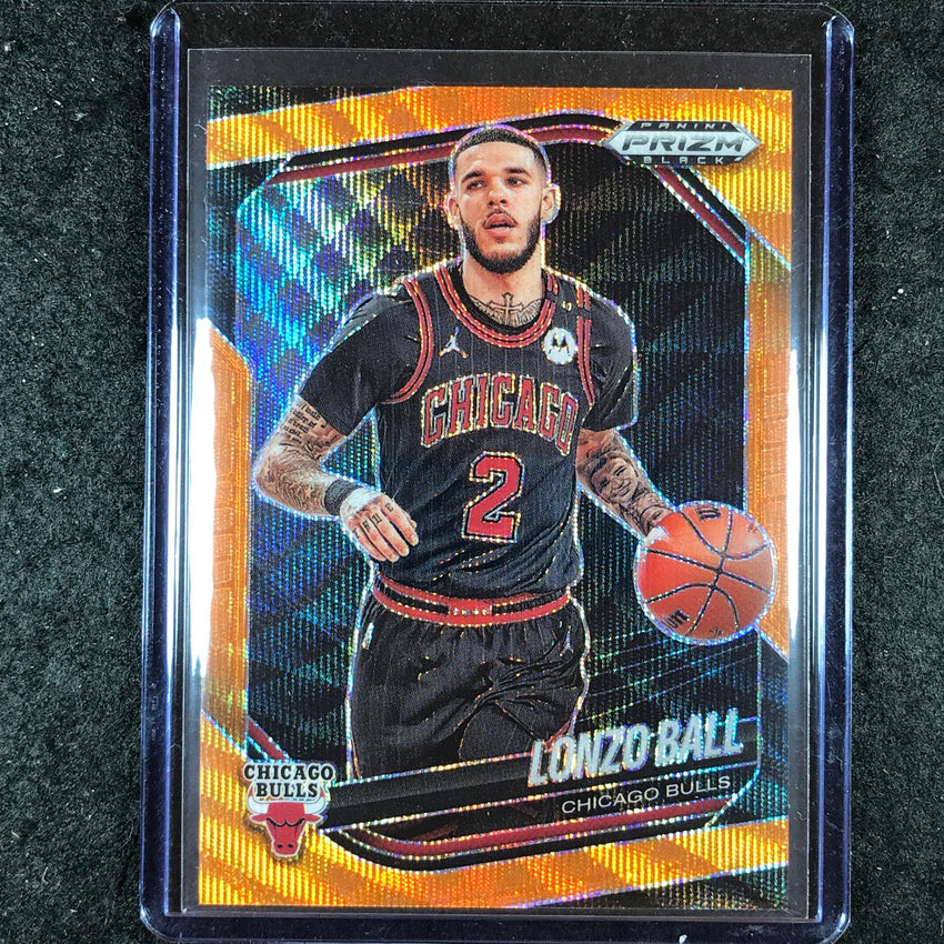 2024-25 Prizm Black LONZO BALL Base Orange Wave 7/60 #102