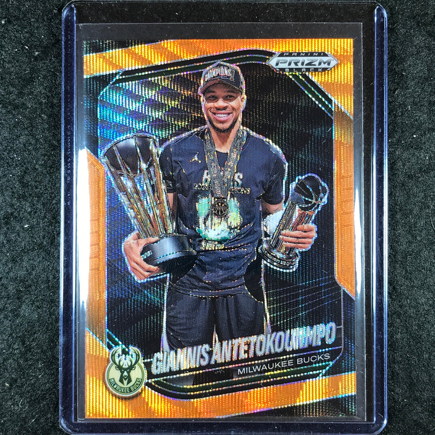 2024-25 Prizm Black GIANNIS ANTETOKOUNMPO Base Orange Wave 30/60 #159