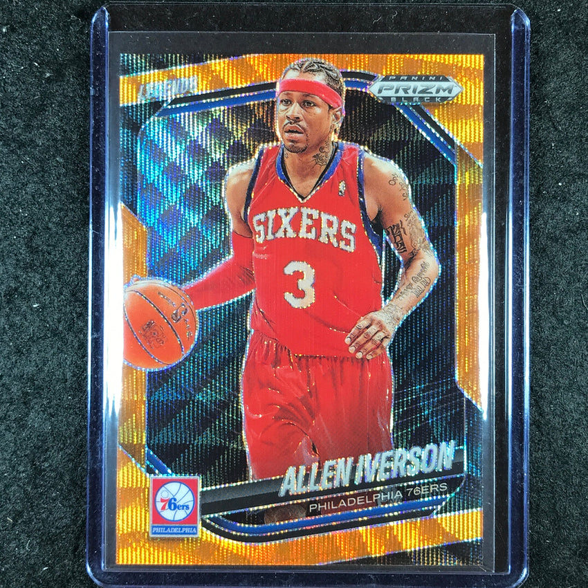 2024-25 Prizm Black ALLEN IVERSON Base Orange Wave 37/60 #262