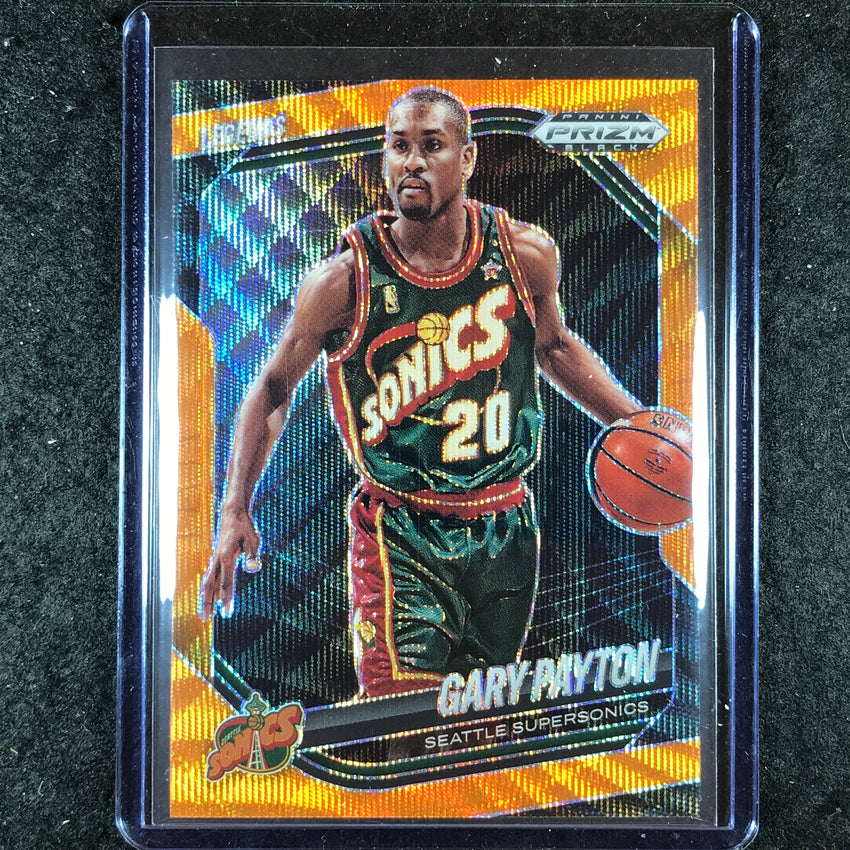 2024-25 Prizm Black GARY PAYTON Base Orange Wave 43/60 #280