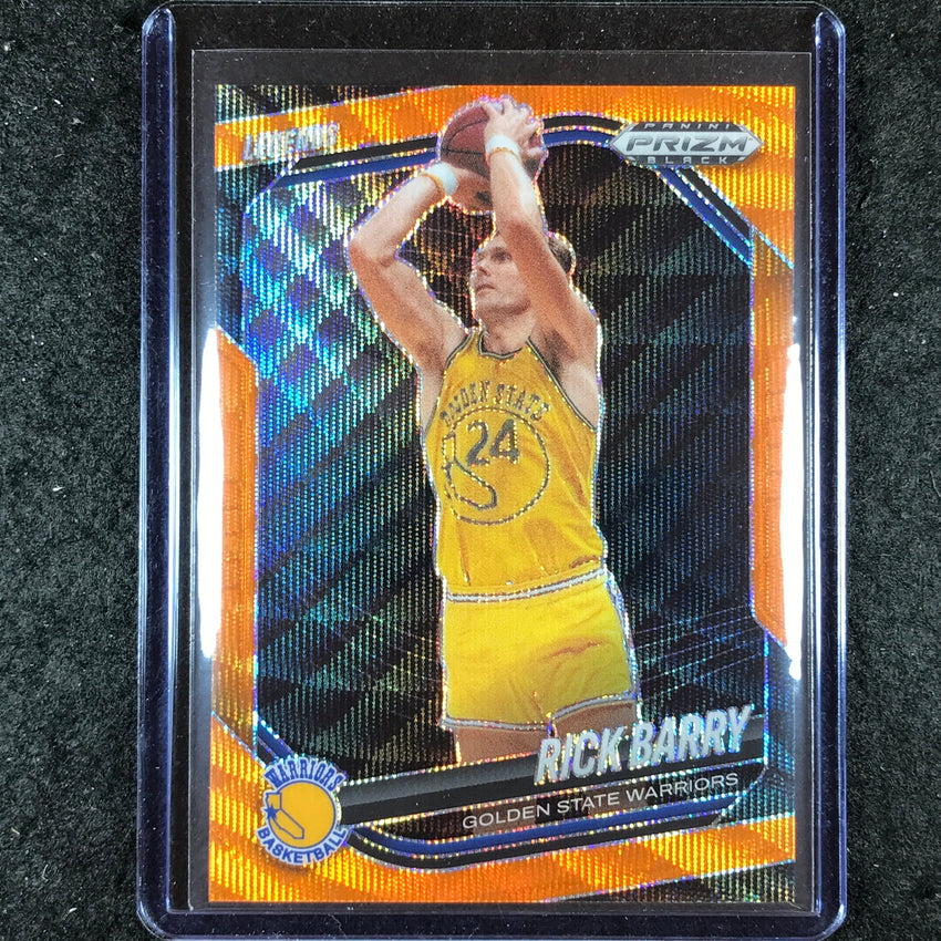 2024-25 Prizm Black RICK BARRY Base Orange Wave 48/60 #297
