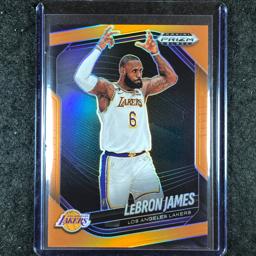 2024-25 Prizm Black LEBRON JAMES Base Orange 32/49 #52