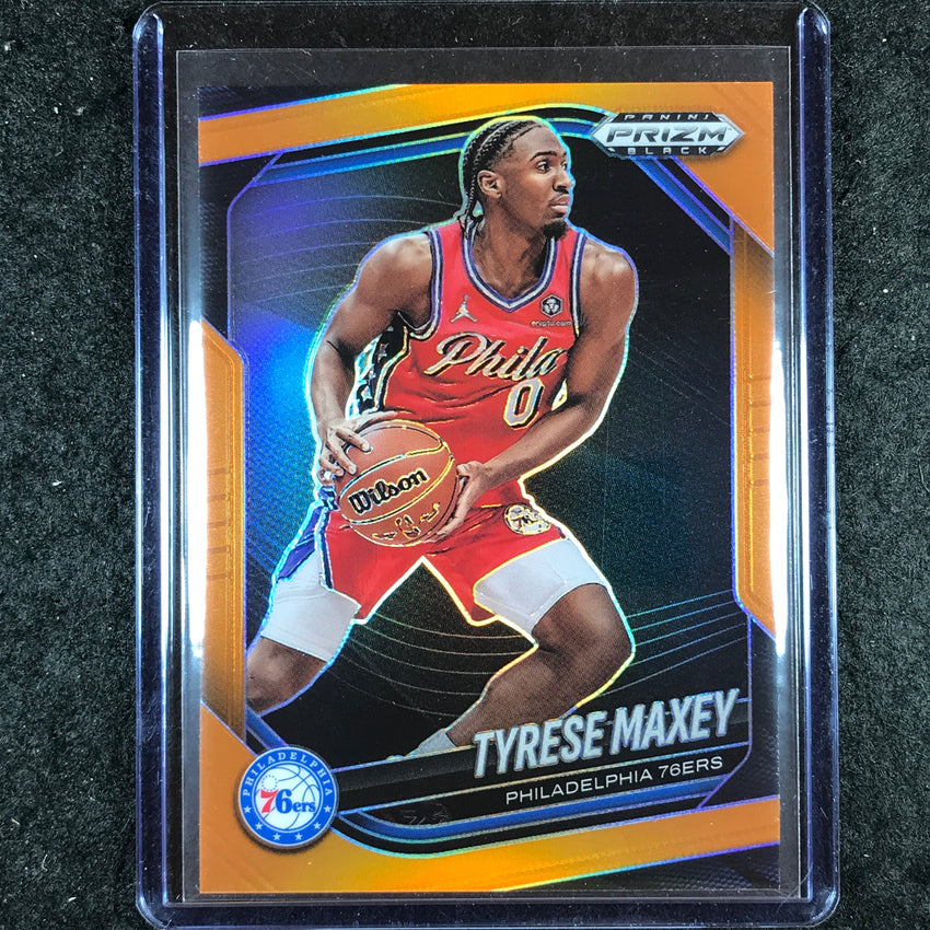 2024-25 Prizm Black TYRESE MAXEY Base Orange 44/49 #89