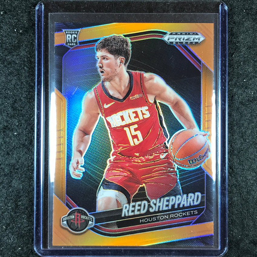 2024-25 Prizm Black REED SHEPPARD Rookie Base Orange 40/49 #145