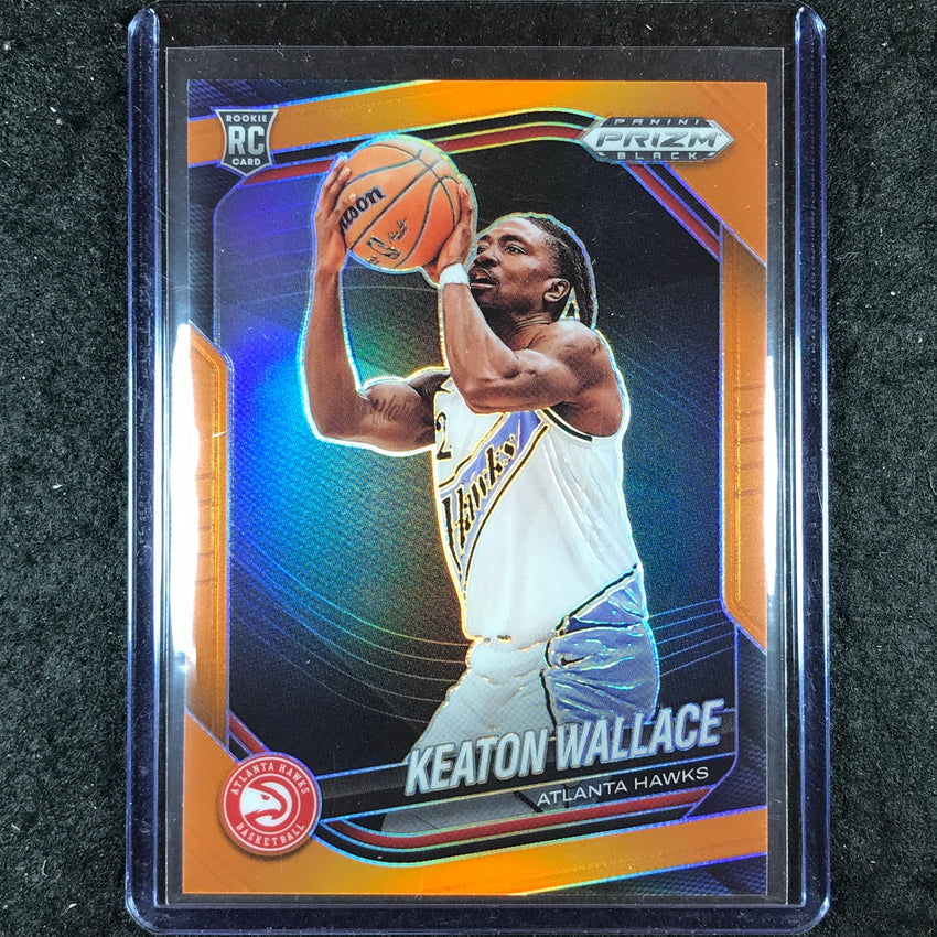 2024-25 Prizm Black KEATON WALLACE Rookie Base Orange 27/49 #216