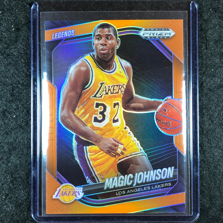2024-25 Prizm Black MAGIC JOHNSON Base Orange 10/49 #268