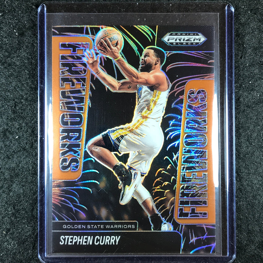 2024-25 Prizm Black STEPHEN CURRY Fireworks Orange 46/49 #2