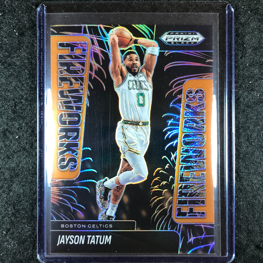 2024-25 Prizm Black JAYSON TATUM Fireworks Orange 42/49 #6