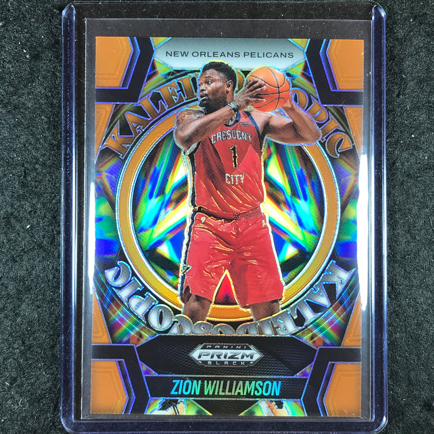 2024-25 Prizm Black ZION WILLIAMSON Kaleidoscopic Orange 4/49 #17