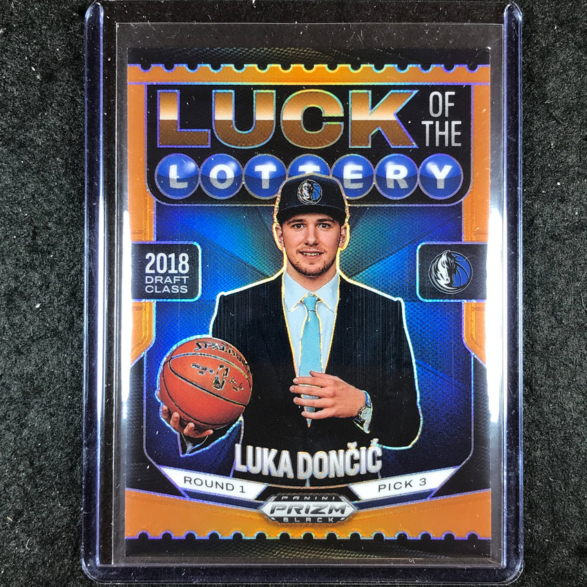 2024-25 Prizm Black LUKA DONCIC Luck of the Lottery Orange 46/49 #13