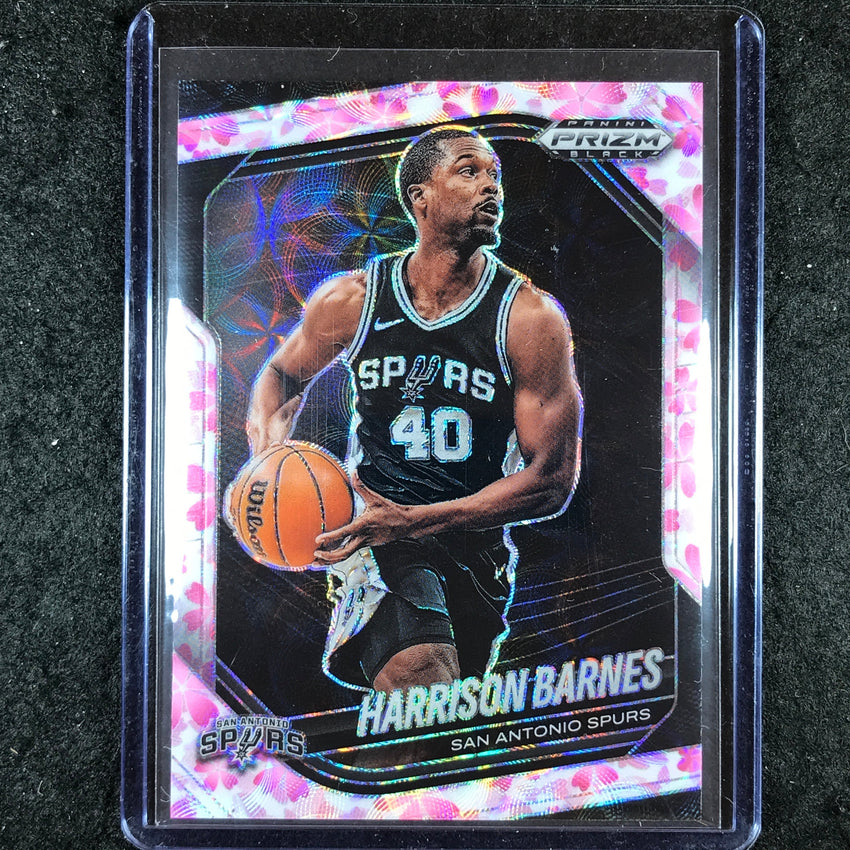 2024-25 Prizm Black HARRISON BARNES Base Cherry Blossom 7/20 #85