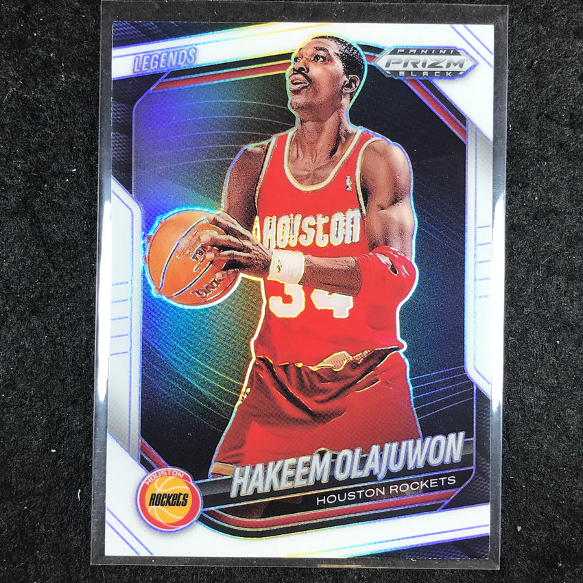 2024-25 Prizm Black HAKEEM OLAJUWON Base White /175 #286