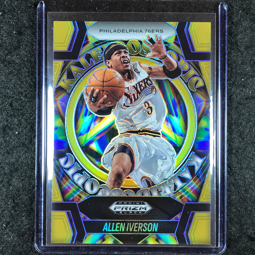 2024-25 Prizm Black ALLEN IVERSON Kaleidoscopic Gold 7/10 #29