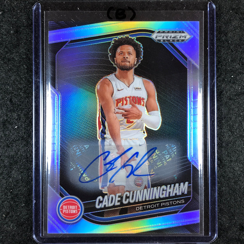 2024-25 Prizm Black CADE CUNNINGHAM Base Auto Silver #8 (B)