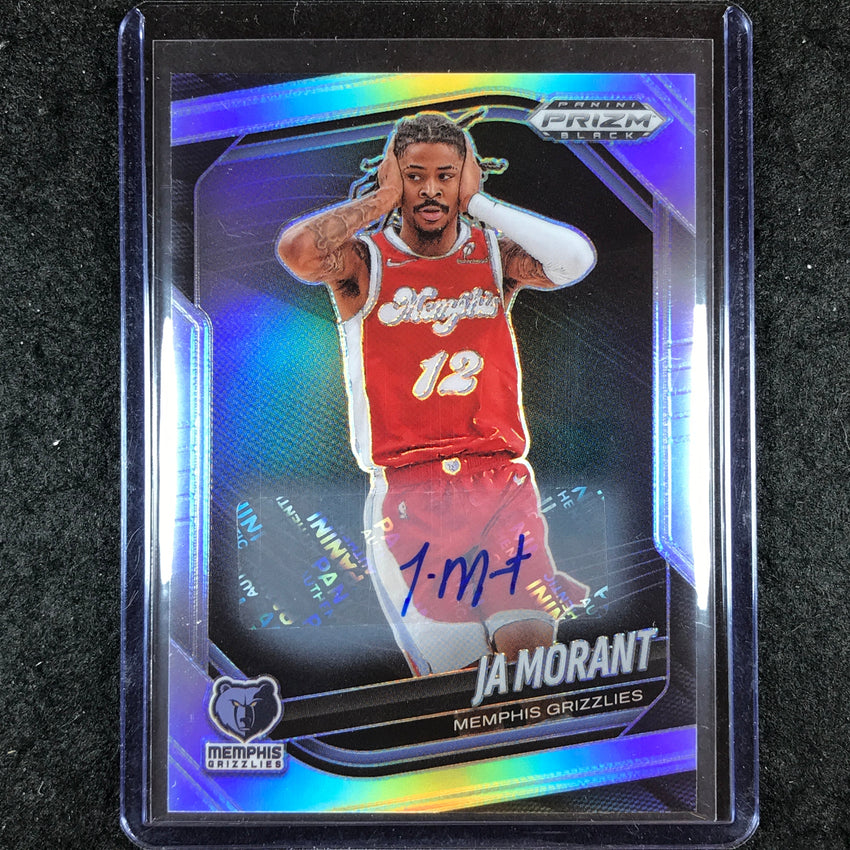 2024-25 Prizm Black JA MORANT Base Auto Silver #9