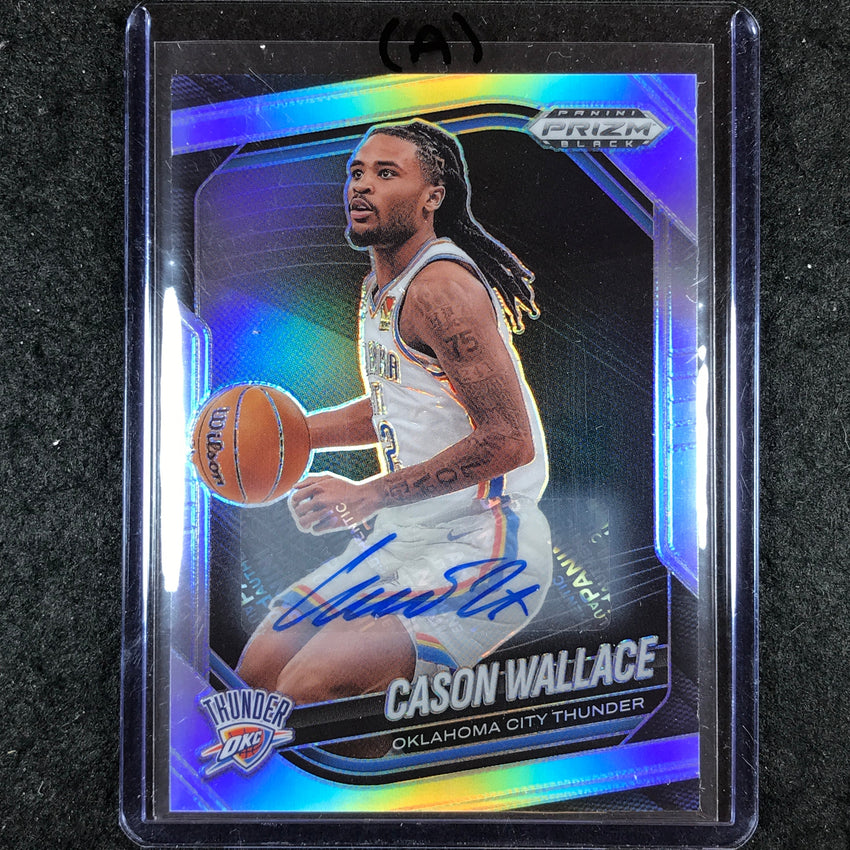 2024-25 Prizm Black CASON WALLACE Base Auto Silver #20 (A)