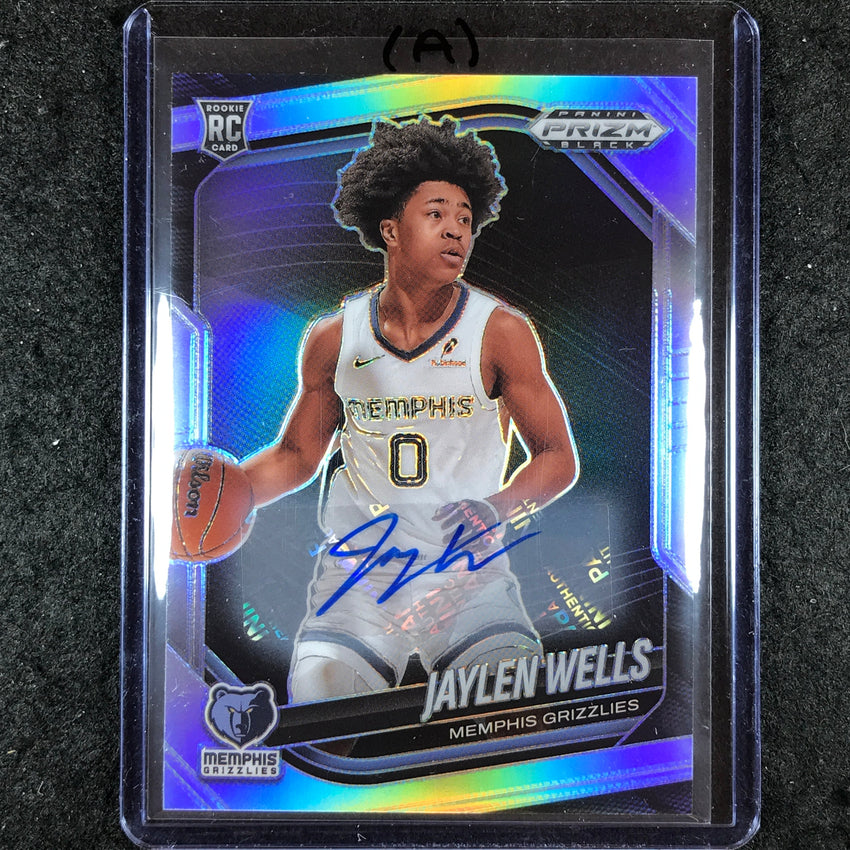 2024-25 Prizm Black JAYLEN WELLS Base Rookie Auto Silver #34 (A)