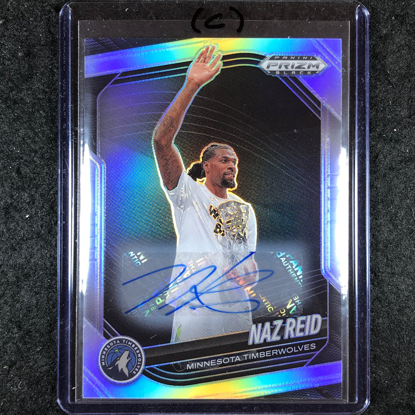 2024-25 Prizm Black NAZ REID Base Auto Silver #45 (C)