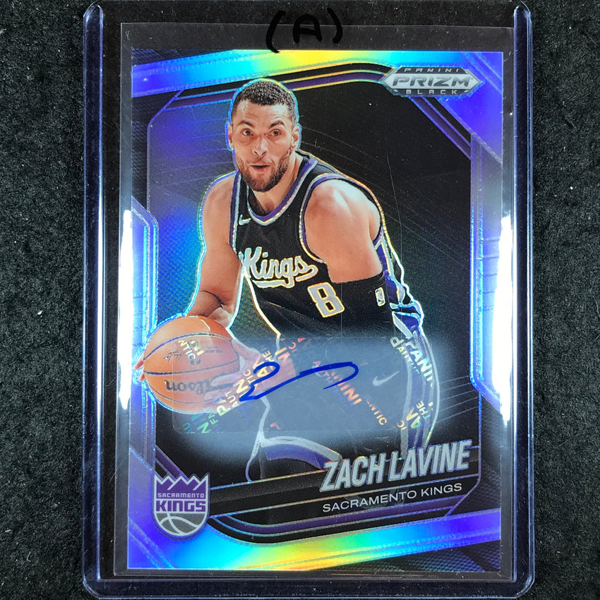 2024-25 Prizm Black ZACH LAVINE Base Auto Silver #53 (A)