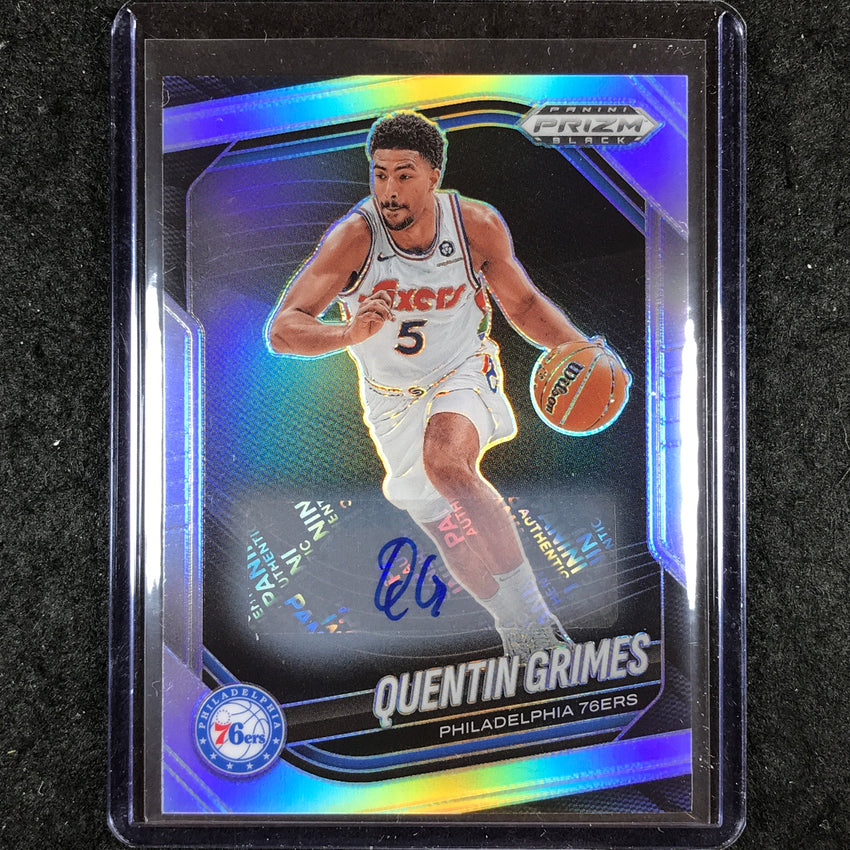 2024-25 Prizm Black QUENTIN GRIMES Base Auto Silver #63