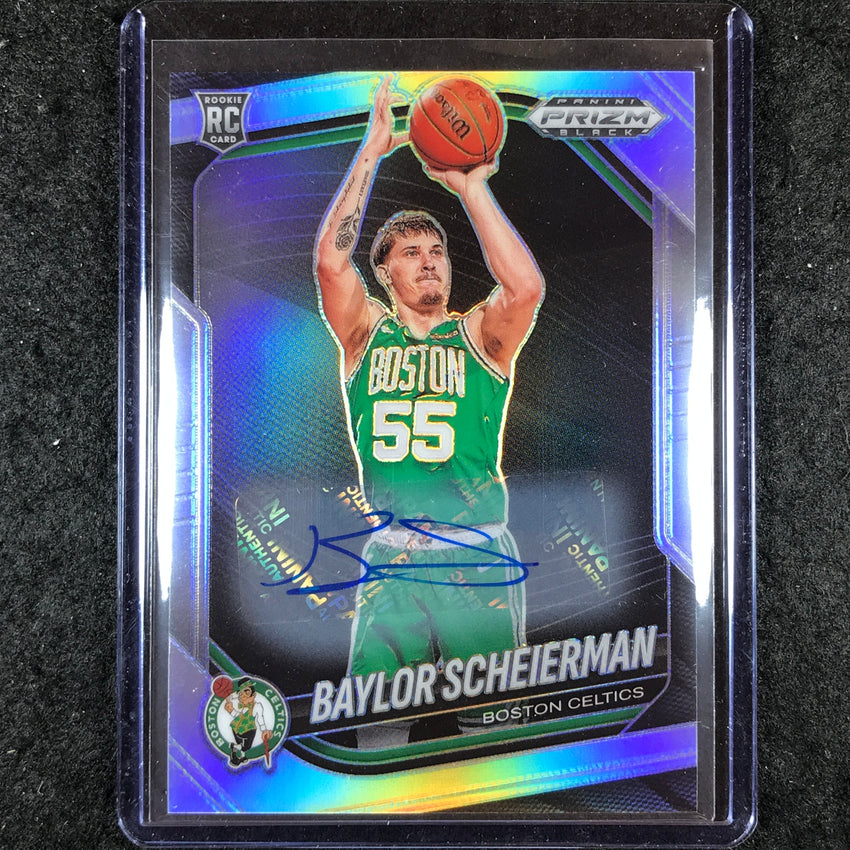 2024-25 Prizm Black BAYLOR SCHEIERMAN Base Rookie Auto Silver #82