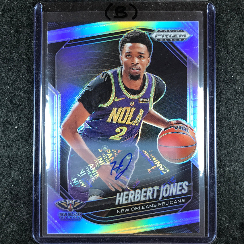 2024-25 Prizm Black HERBERT JONES Base Auto Silver #103 (B)